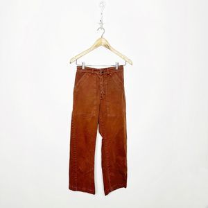 BIG BUD PRESS WORK PANTS Clay Brown Cotton Twill straight leg womens XS